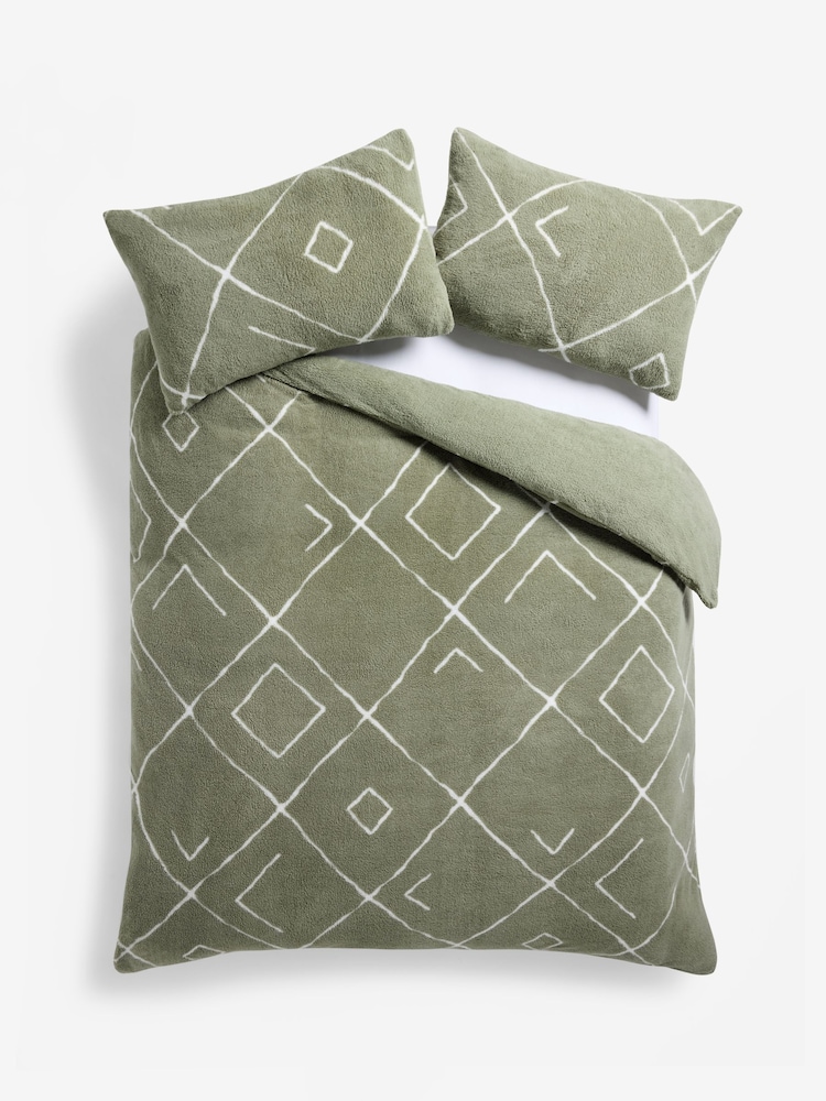 Juego de funda de edredón y funda de almohada de polar con estampado - Imagen 4 de 4