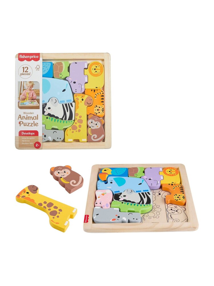 Mattel Games Fisher Price Wooden Animal Puzzle - Image 2 of 4