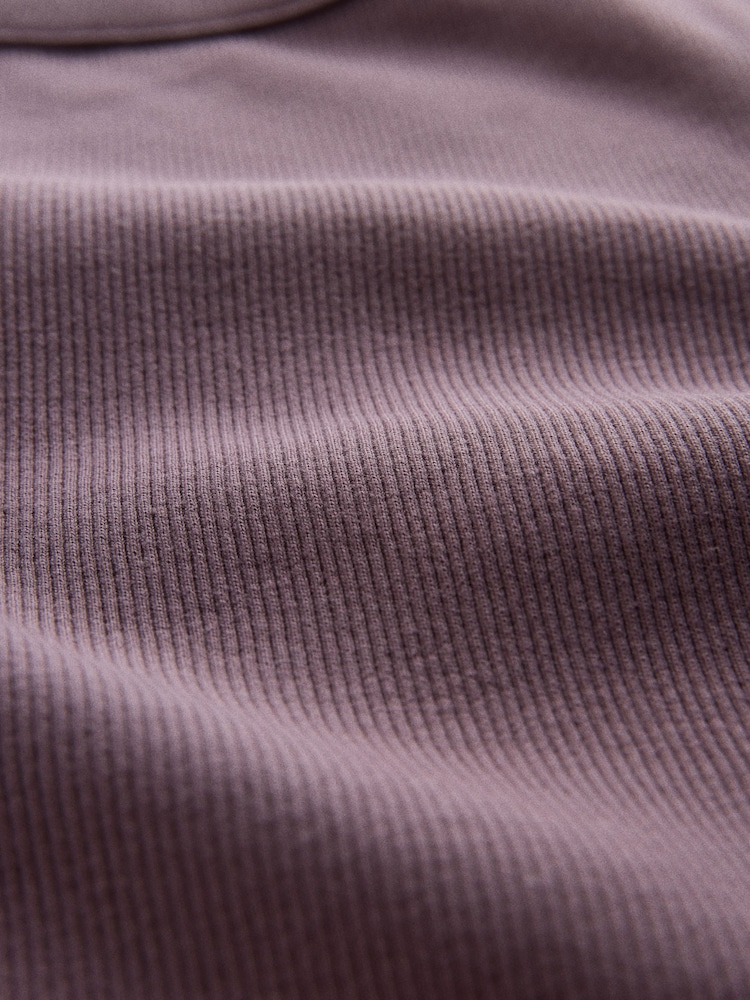 The Set 4 Pack Ribbed Scoop Vests Plum/Purple/White/Stripe - Image 6 of 6