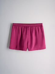 The Set 3 Pack Satin Cami and Short Pyjamas Set Berry/Spot/Stripe - Image 3 of 6