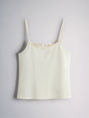 The Set 2 Pack Pointelle Cami and Short Pyjama Sets Brown/Cream - Image 3 of 6