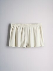 The Set 2 Pack Pointelle Cami and Short Pyjama Sets Brown/Cream - Image 4 of 6