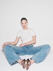 The Set 2 Pack Waist Detail Top White/Brown - Image 5 of 9