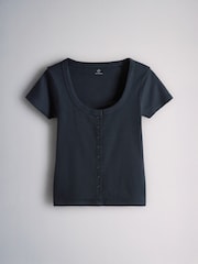 The Set Scoop Neck Button Through Tops - Imagen 5 de 6