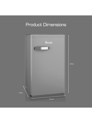 Swan Grey Retro Under Counter Fridge - Image 6 of 7