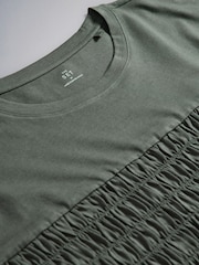 The Set 2 Pack Shirred Maxi Jersey Dresses Khaki Green/Black - Image 9 of 9