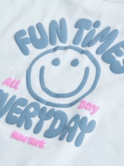 Blue Checkerboard Short Sleeve T-Shirt & Shorts Set (3mths-7yrs) - Image 9 of 10