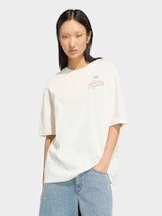 乳白色 - adidas originals Overszie Graphic T-Shirt - 圖片 2/6