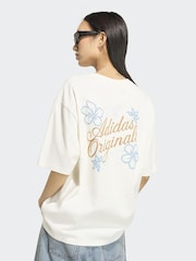 乳白色 - adidas originals Overszie Graphic T-Shirt - 圖片 5/6
