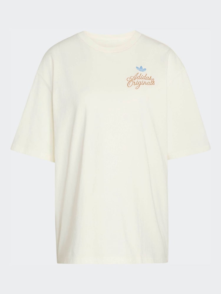 乳白色 - adidas originals Overszie Graphic T-Shirt - 圖片 6/6