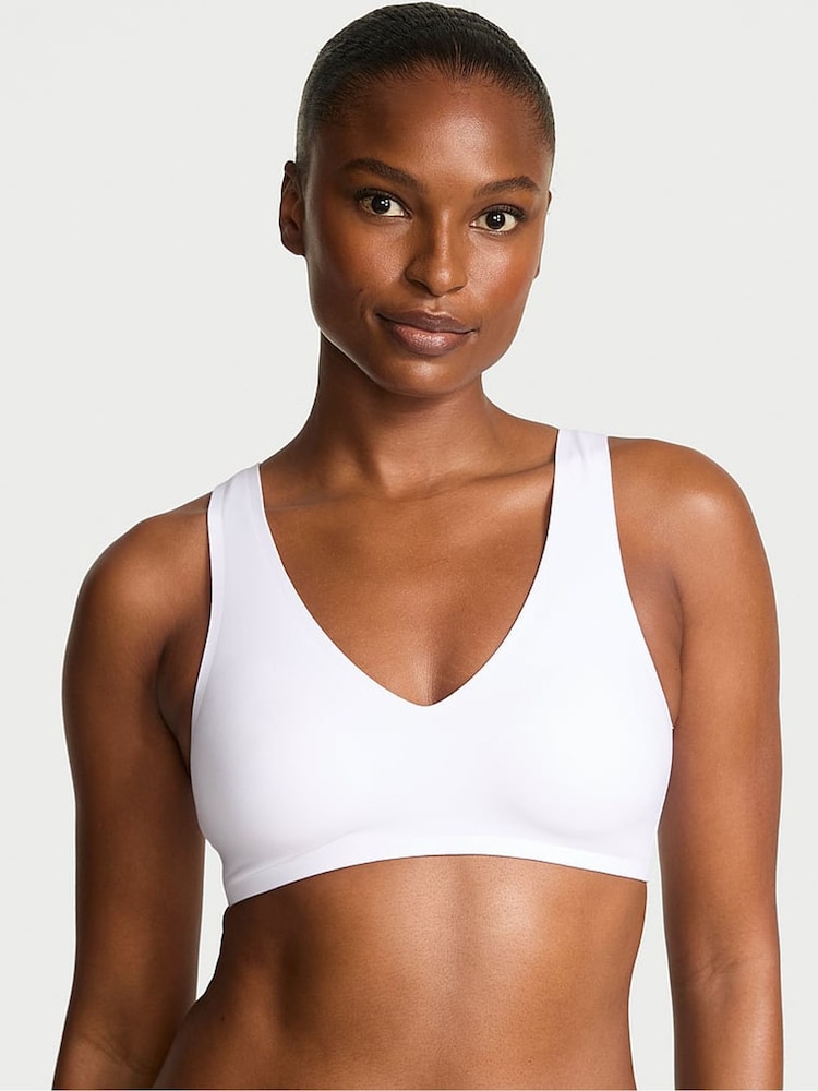 Victoria's Secret White Non Wired Lightly Lined Slumber Bra - Image 1 of 2 Victoria's Secret White Non Wired Lightly Lined Slumber Bra - Image 1 of 2