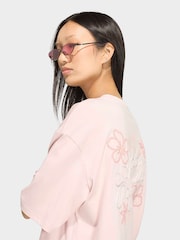 淺粉紅 - adidas originals Overszie Graphic T-Shirt - 圖片 5/6