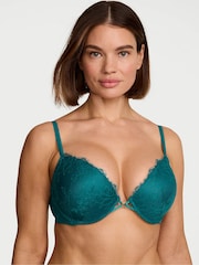 Victoria's Secret True Teal Blue Push Up Lace Bra - Image 1 of 2