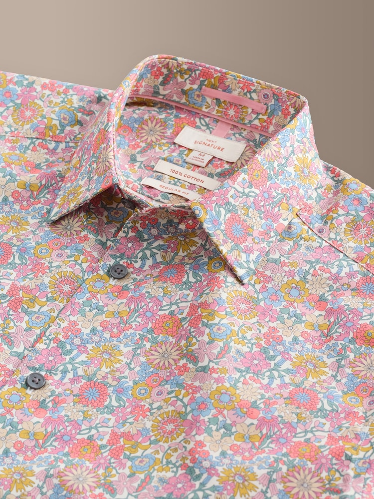 Pink Signature Made with Liberty Fabric Long Sleeve Shirt - Image 9 of 9