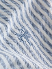 藍色條紋 - Regular Fit Pique Long Sleeve Shirt - 圖片 8，共 8