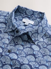 ネイビー シェル - プリント半袖シャツ - 画像 2 / 3