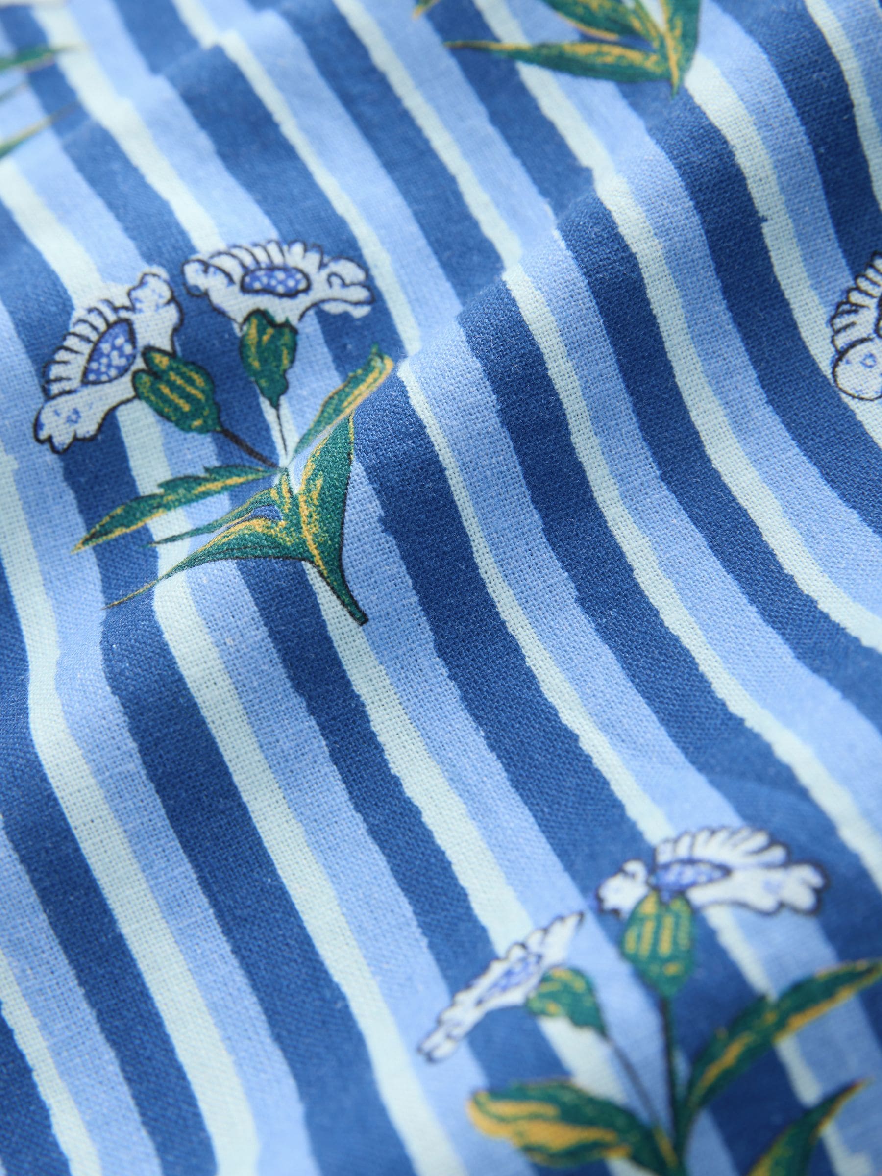Buy Navy Floral Stripe Print Short Sleeve Shirt from Next USA