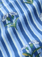 Navy Floral Stripe - Camisa de mangas cortas con estampado - Imagen 6 de 7