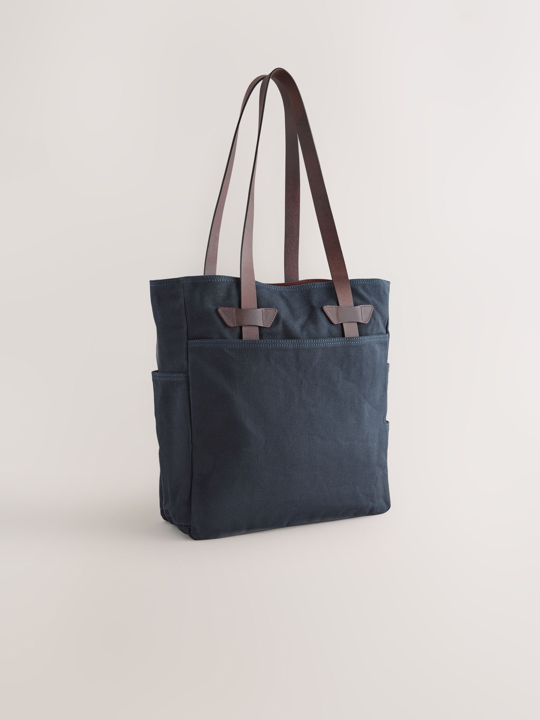 Buy Navy Blue Waxed Canvas Utility Tote Bag from Next USA