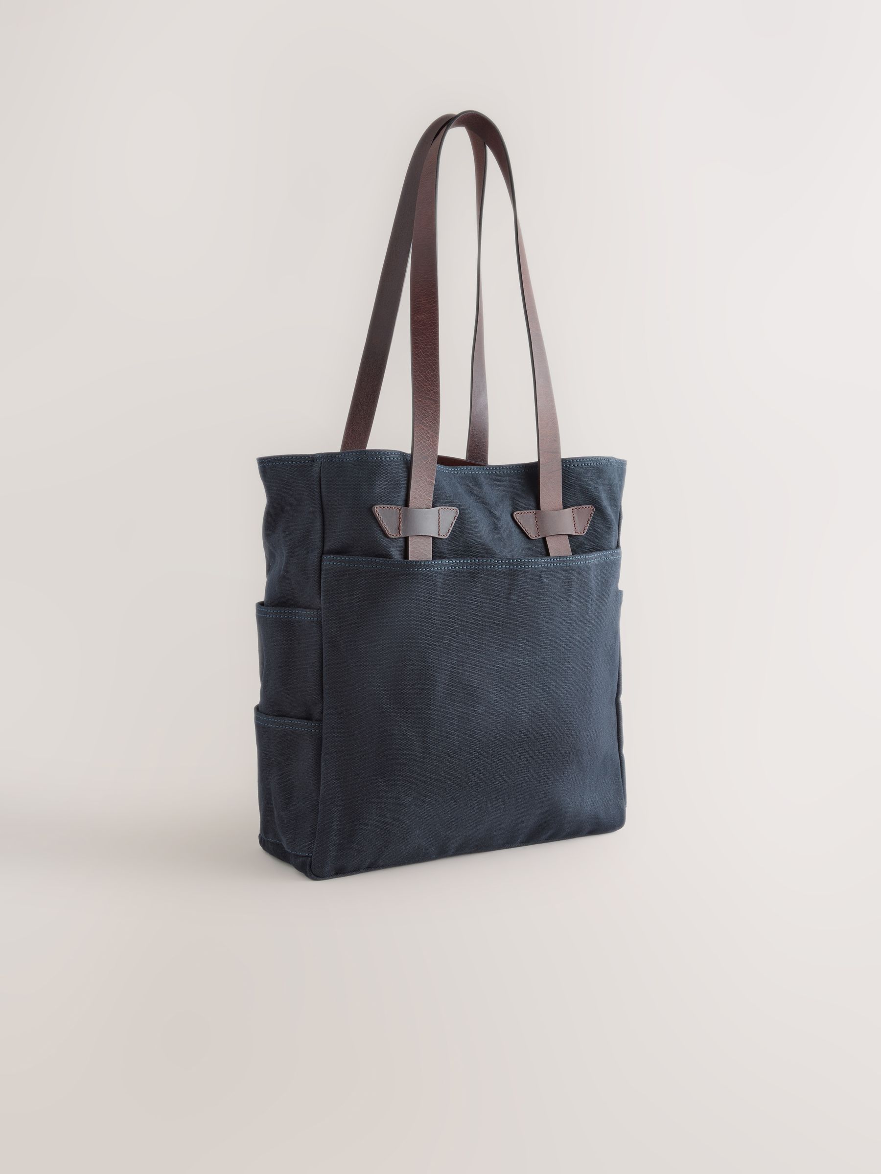 Buy Navy Blue Waxed Canvas Utility Tote Bag from Next USA