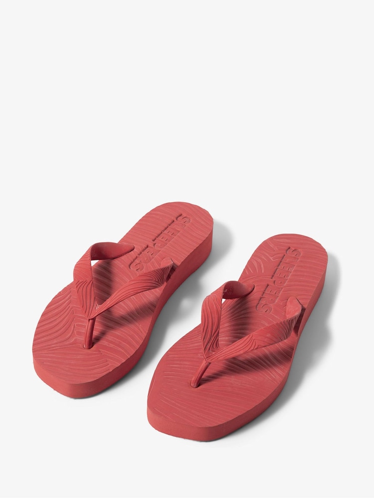 Sleepers Red Tapered Platform Flip Flops - Image 3 of 3