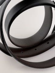 Black Brown Signature Reversible Formal Leather Belt Made In Italy - Image 6 of 6