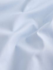 Blue/White Slim Fit Cotton Stretch Long Sleeve Formal Shirt - Image 6 of 7