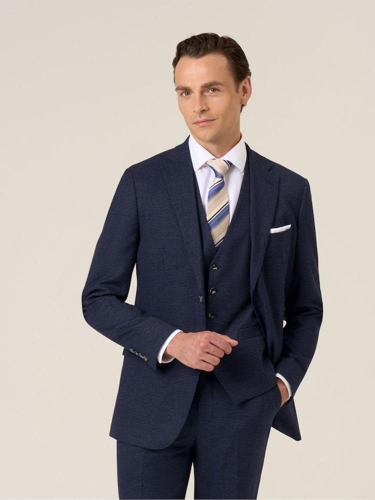 Skopes Blue Boyd Puppytooth Tailored Fit Suit Jacket - Image 1 of 7