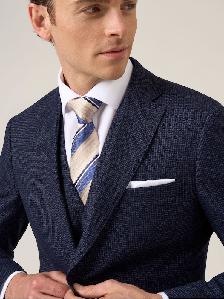 Skopes Blue Boyd Puppytooth Tailored Fit Suit Jacket - Image 2 of 7 Skopes Blue Boyd Puppytooth Tailored Fit Suit Jacket - Image 2 of 7