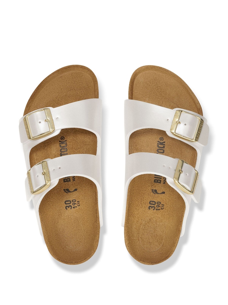 Silfur - Birkenstock Kids Arizona Birko Flor sandalar - Mynd 3 af 3