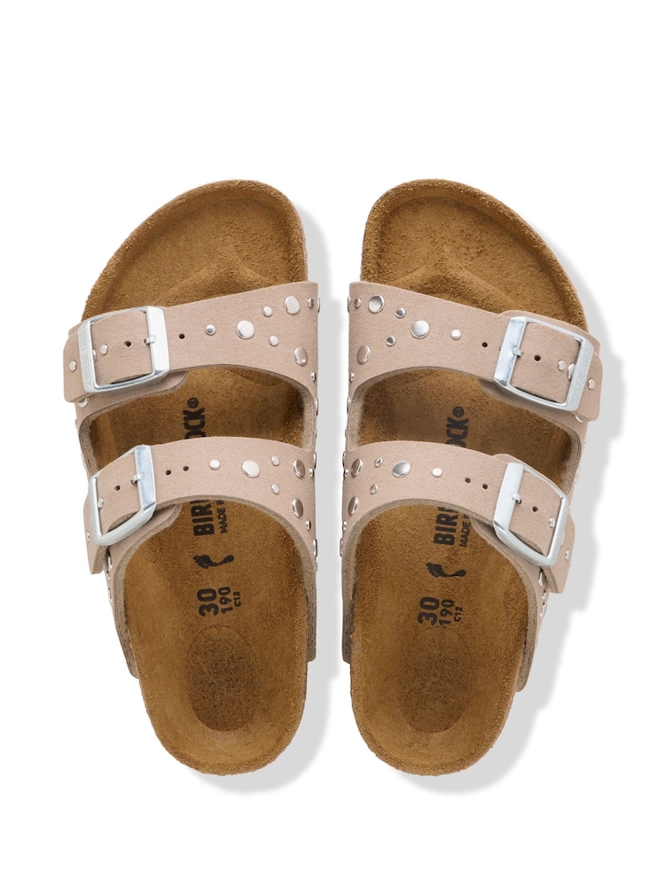 Birkenstock Taupe Brown Kids Arizona Rivets Sandals - Image 3 of 3