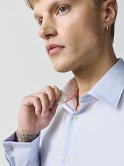 Blue Cotton Rich Shirt, Tie, Cufflink and Lapel Pin Occassion Set - Image 6 of 10