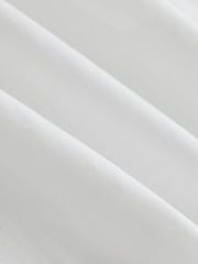 White Slim Fit Cotton/Linen Blend Formal Shirt and Brown Knitted Tie Set - Image 8 of 9