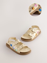 Little Bird by Jools Oliver Metallic Rainbow Double Buckle Footbed Sandals - صورة 1 من 4