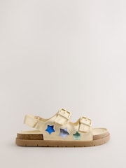 Little Bird by Jools Oliver Metallic Rainbow Double Buckle Footbed Sandals - صورة 2 من 4