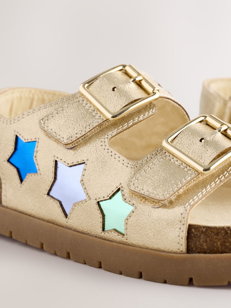 Little Bird by Jools Oliver Metallic Rainbow Double Buckle Footbed Sandals - صورة 4 من 4