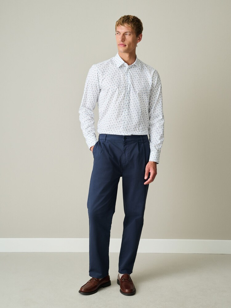 Blanco - Cotton Rich Long Sleeve Formal Shirt - Imagen 2 de 9
