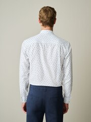 Blanco - Cotton Rich Long Sleeve Formal Shirt - Imagen 4 de 9