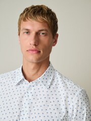 Blanco - Cotton Rich Long Sleeve Formal Shirt - Imagen 5 de 9