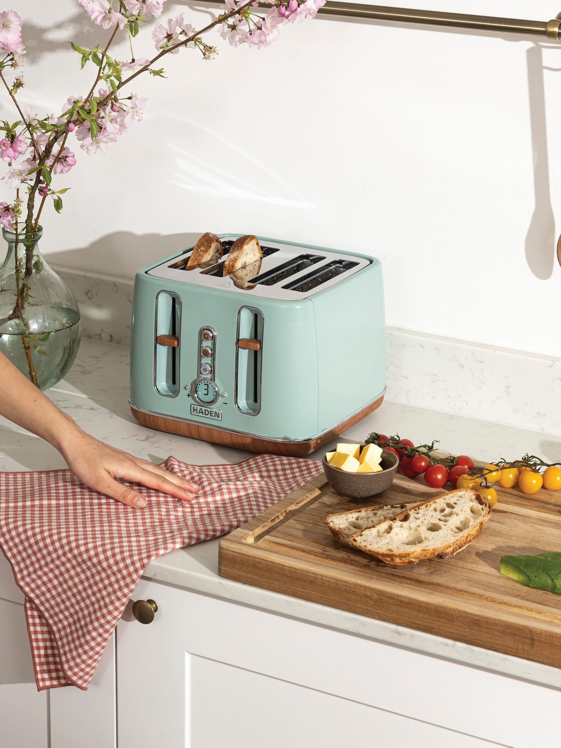 George Duck Egg Haden Dorchester Blue 4 Slice Toaster - Image 3