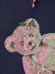 Monsoon Blue Christmas Sequin Bear Top - Image 4 of 4