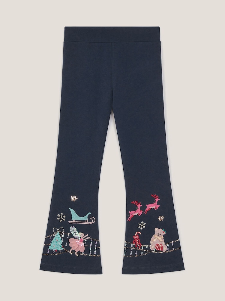 Monsoon Christmas Scene Flare Leggings - Bild 2 von 4