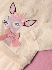 Monsoon Cream Baby Deer Sweatshirt & Leggings Set - Image 3 of 3