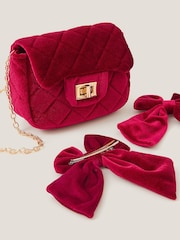 Monsoon Velvet Mini Bag & Hair Clips Set - Bild 2 von 4