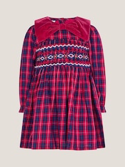 Monsoon Red Baby Tartan Smock Dress - Image 1 of 3