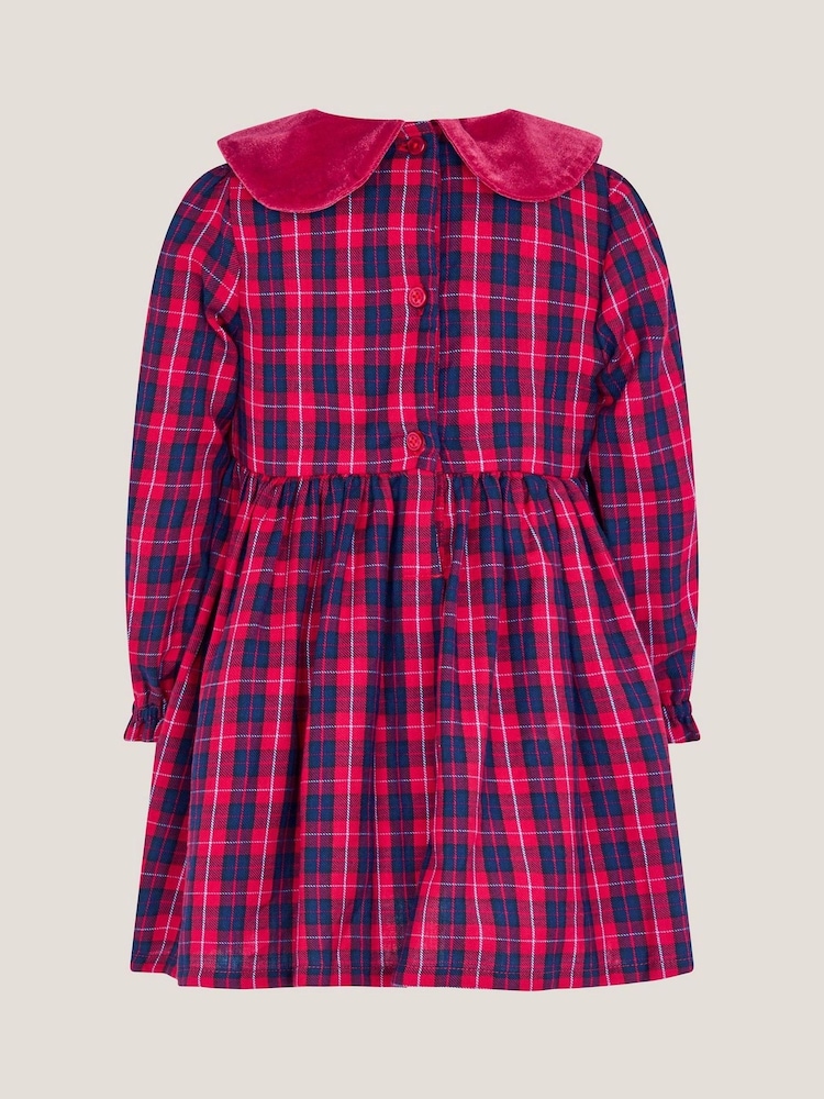 Monsoon Red Baby Tartan Smock Dress - Image 2 of 3 Monsoon Red Baby Tartan Smock Dress - Image 2 of 3