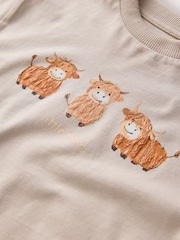 Cream Hamish Trio Long Sleeve Graphic Print T-Shirt (3mths-8yrs) - Image 3 of 4