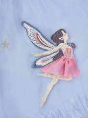 Monsoon Blue Butterfly Fairy Puff Sleeve Party Dress - Image 3 of 3