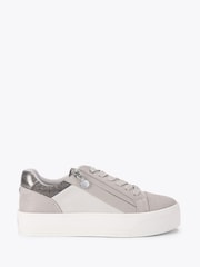 Carvela Grey Statement Zip Trainers - Image 1 of 4