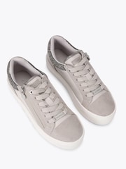Carvela Grey Statement Zip Trainers - Image 2 of 4